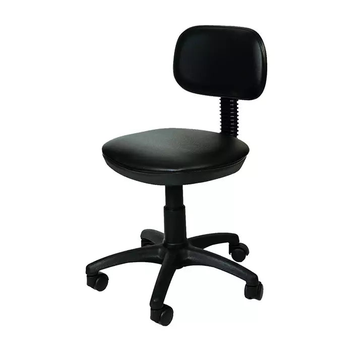 SkinMate Lite Stool With Backrest White/Black