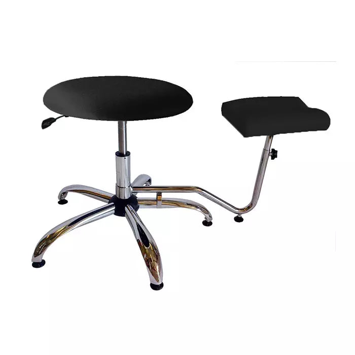 SkinMate Gas Lift Pedicure Stool White/Black