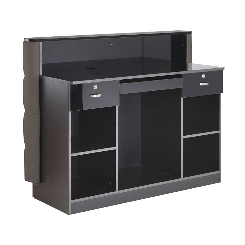 Lotus Apollo Reception Desk Black Gloss