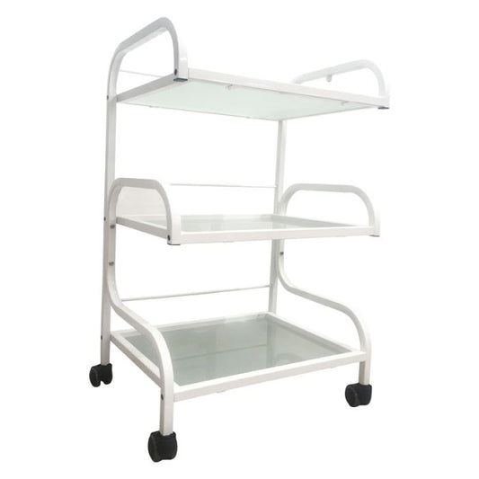 Skinmate Beauty Trolley with Frosted Glass Shelves