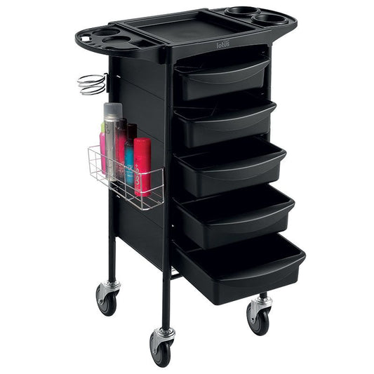 Lotus Onyx Salon Equipment Trolley Black