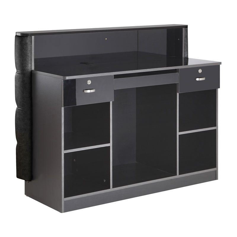 Lotus Apollo Reception Desk Black Gloss